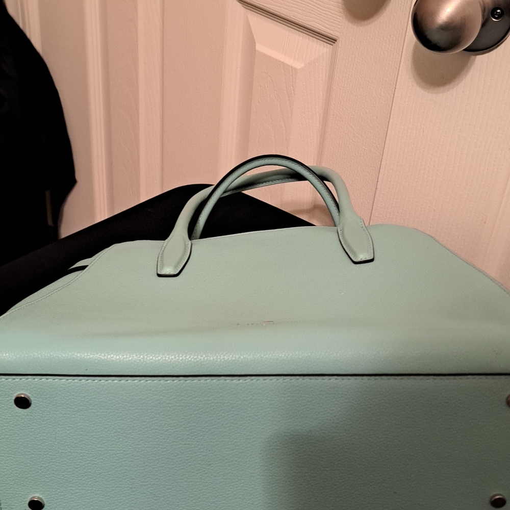 Kate Spade Mint Green Handbag with nwot bag charm&Nwot dust bag. - Picture 5 of 9